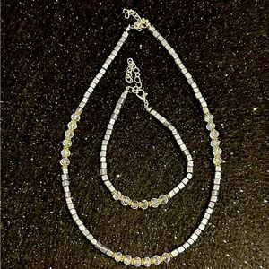 Handmade necklace and matching bracelet